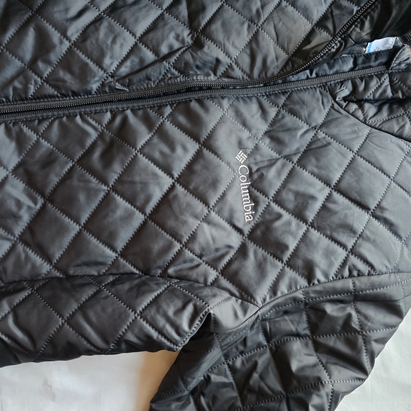 Columbia Omni-Heat Black Quilted Jacket Women’s Small Lightweight Zip Up - Picture 3 of 14